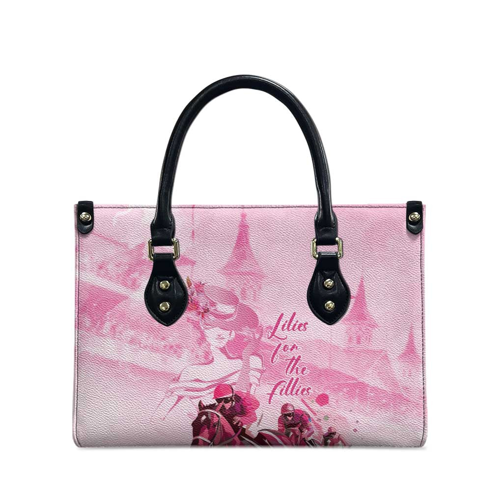 Kentucky Horse Racing Oaks Leather Bag Lilies For The Fillies
