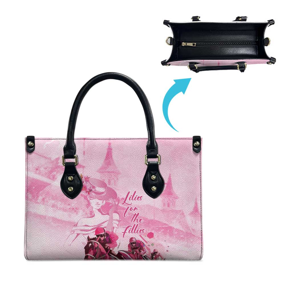 Kentucky Horse Racing Oaks Leather Bag Lilies For The Fillies
