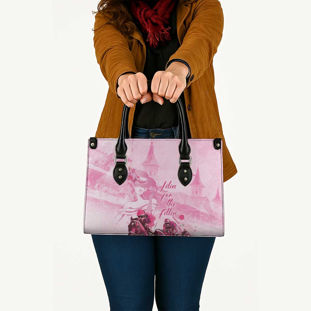 Kentucky Horse Racing Oaks Leather Bag Lilies For The Fillies