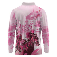 Kentucky Horse Racing Oaks Long Sleeve Polo Shirt Lilies For The Fillies