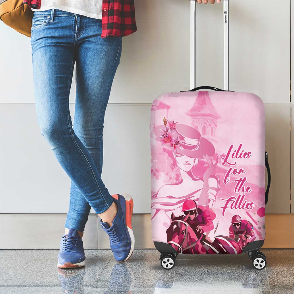 Kentucky Horse Racing Oaks Luggage Cover Lilies For The Fillies