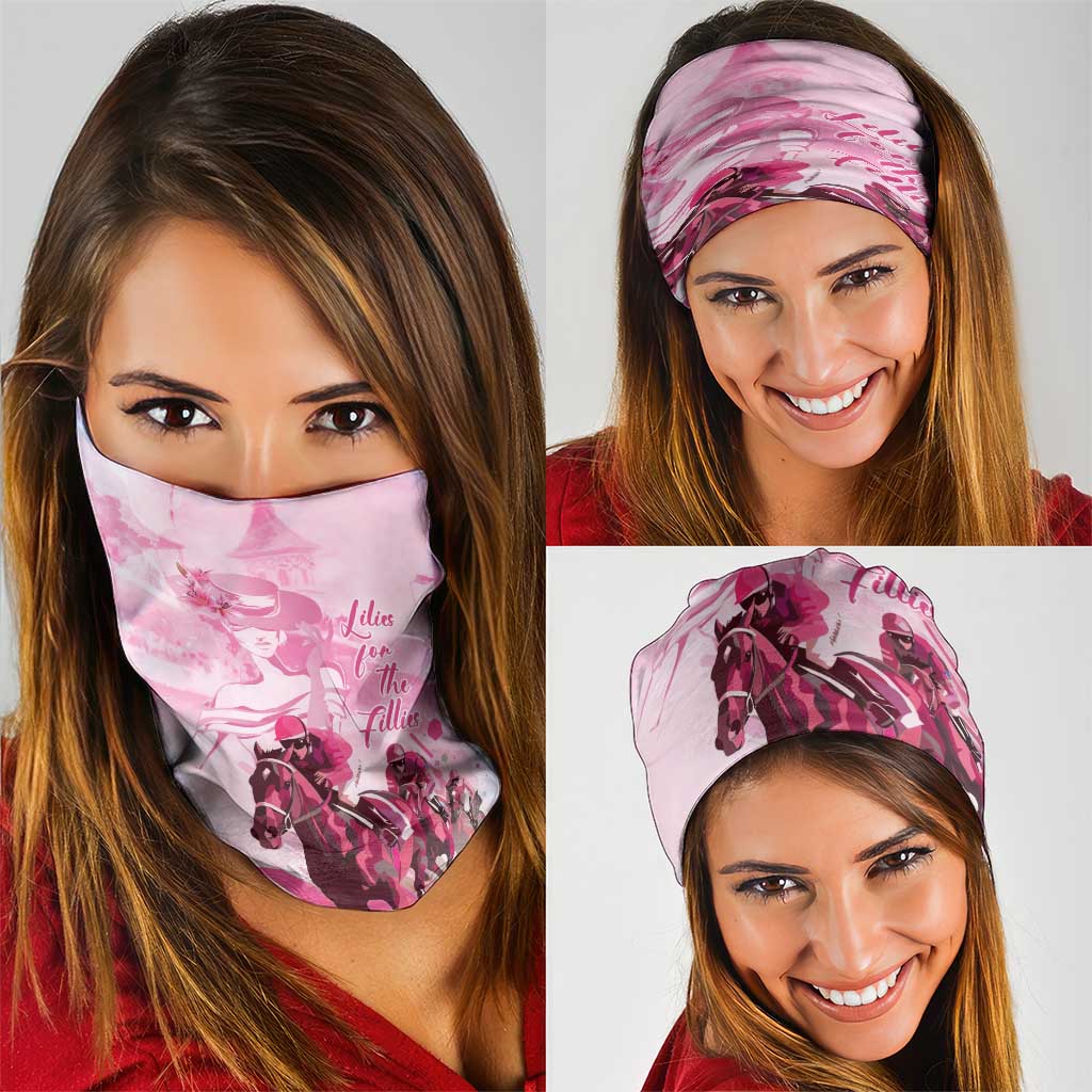 Kentucky Horse Racing Oaks Neck Gaiter Lilies For The Fillies