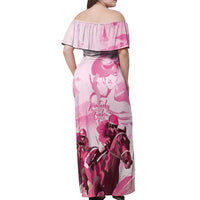Kentucky Horse Racing Oaks Off Shoulder Maxi Dress Lilies For The Fillies