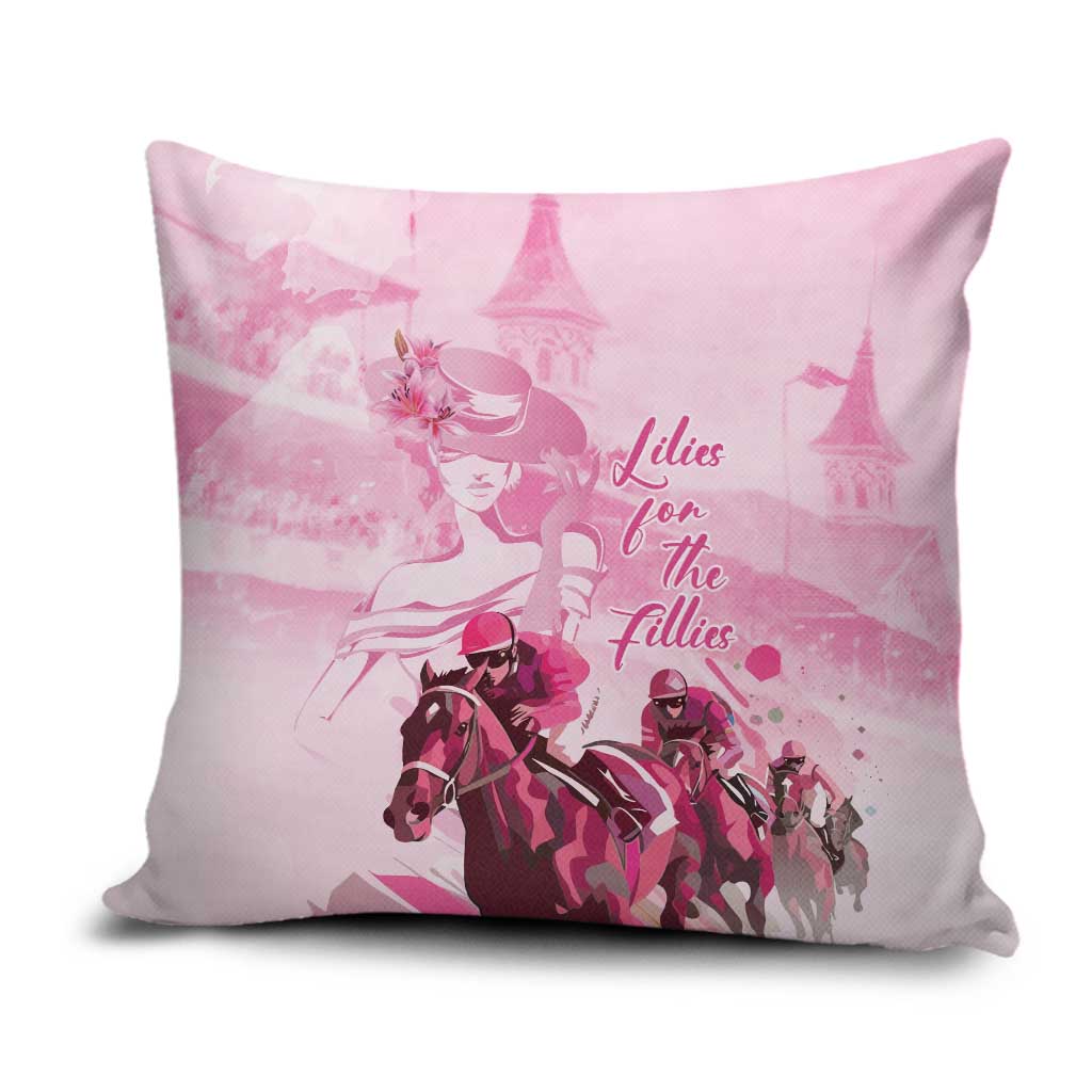 Kentucky Horse Racing Oaks Pillow Cover Lilies For The Fillies