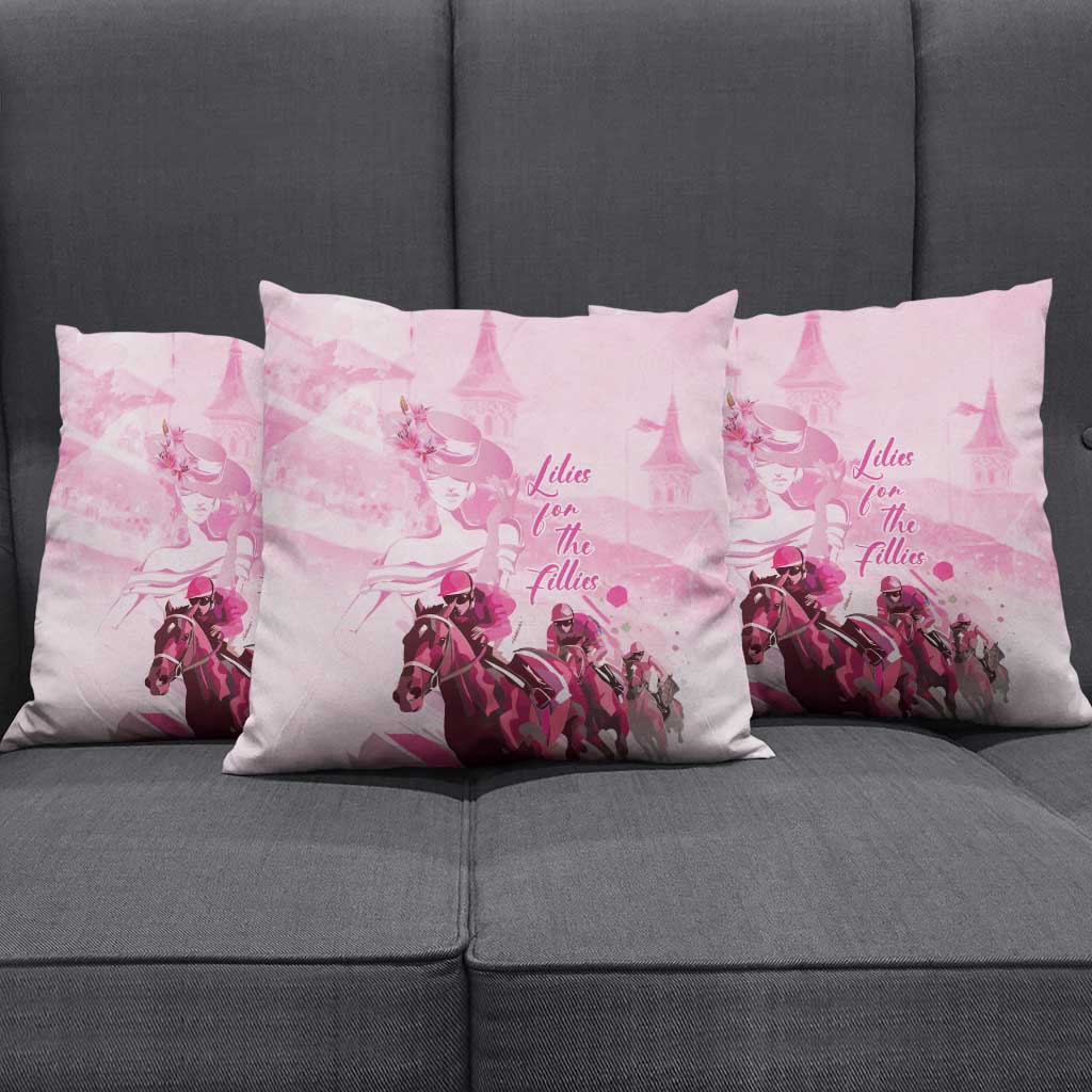 Kentucky Horse Racing Oaks Pillow Cover Lilies For The Fillies