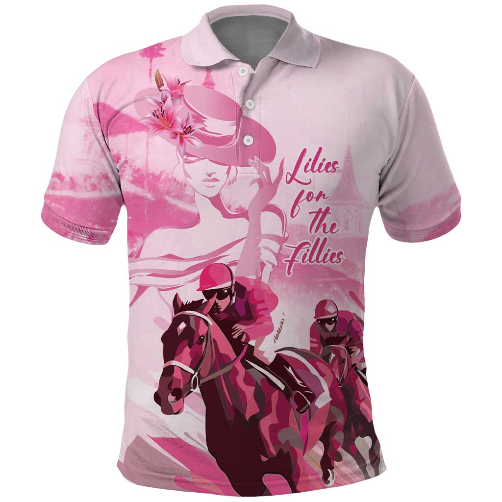 Kentucky Horse Racing Oaks Polo Shirt Lilies For The Fillies