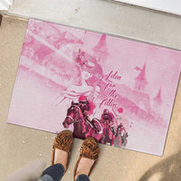 Kentucky Horse Racing Oaks Rubber Doormat Lilies For The Fillies