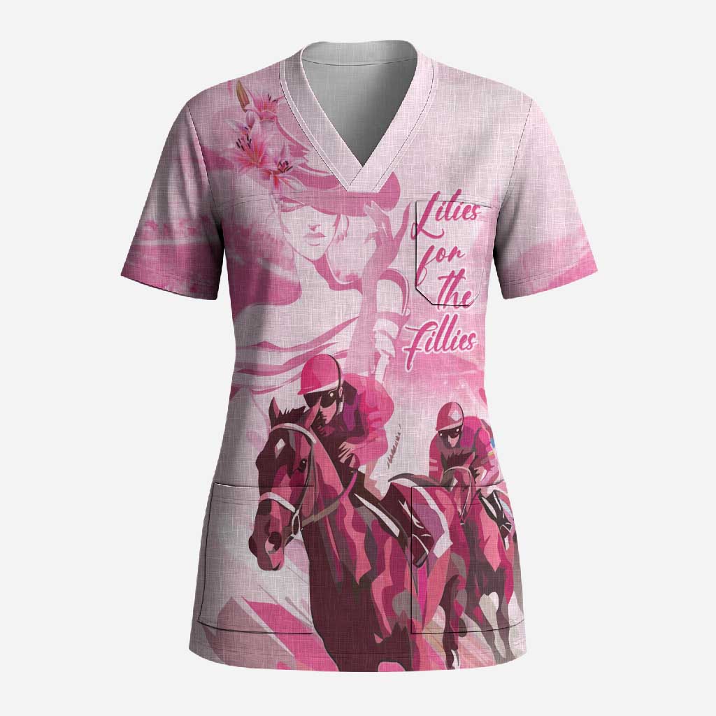 Kentucky Horse Racing Oaks Scrub Top Lilies For The Fillies