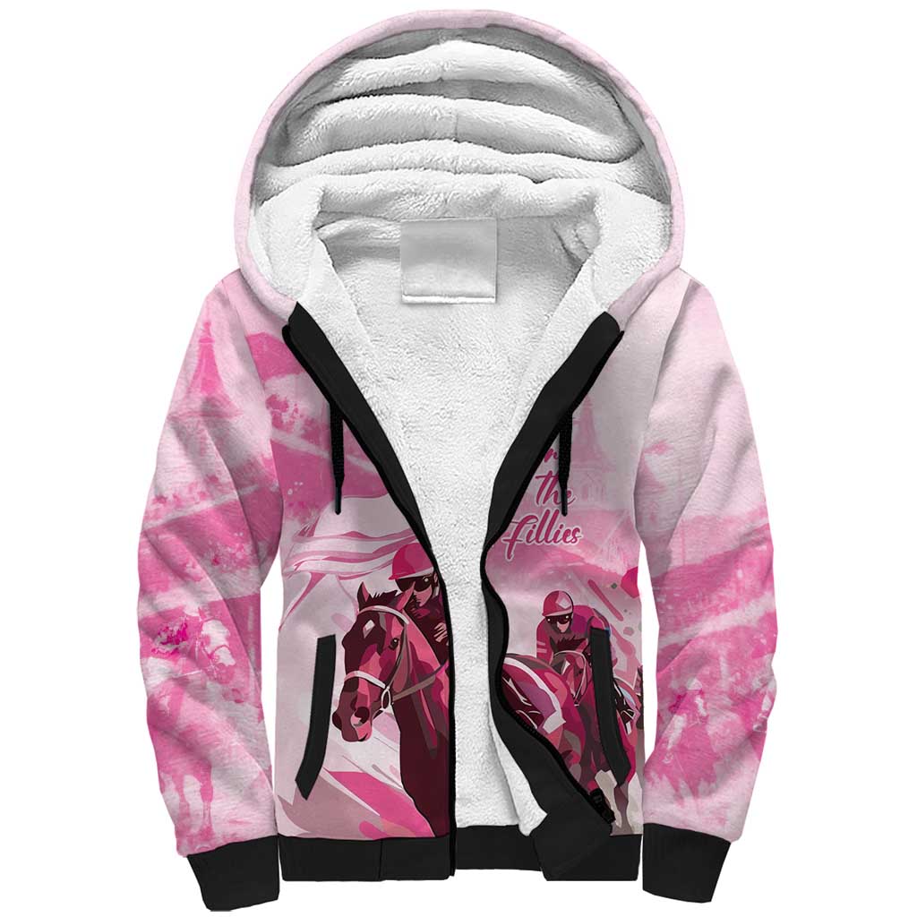 Kentucky Horse Racing Oaks Sherpa Hoodie Lilies For The Fillies