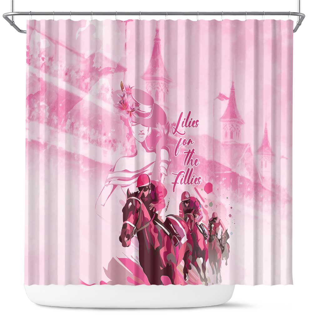 Kentucky Horse Racing Oaks Shower Curtain Lilies For The Fillies