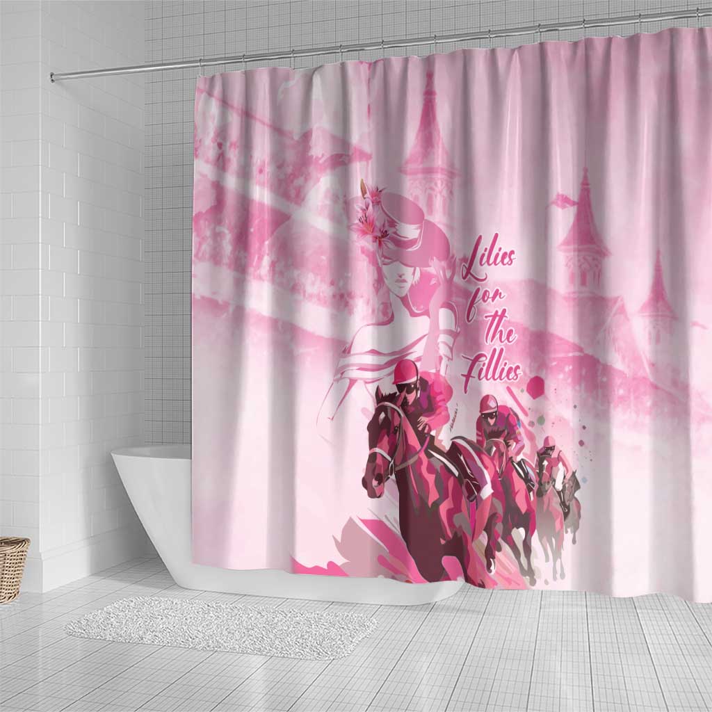 Kentucky Horse Racing Oaks Shower Curtain Lilies For The Fillies