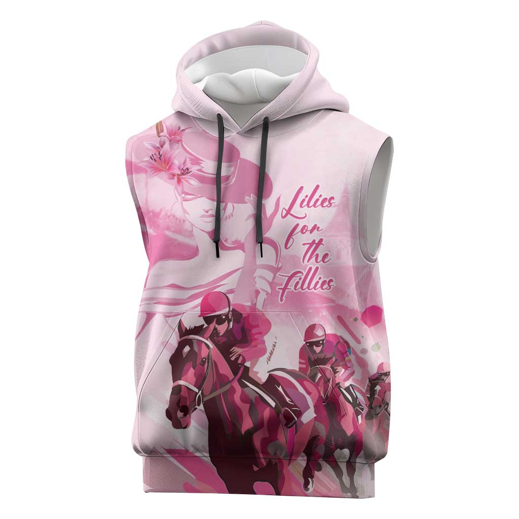 Kentucky Horse Racing Oaks Sleeveless Hoodie Lilies For The Fillies