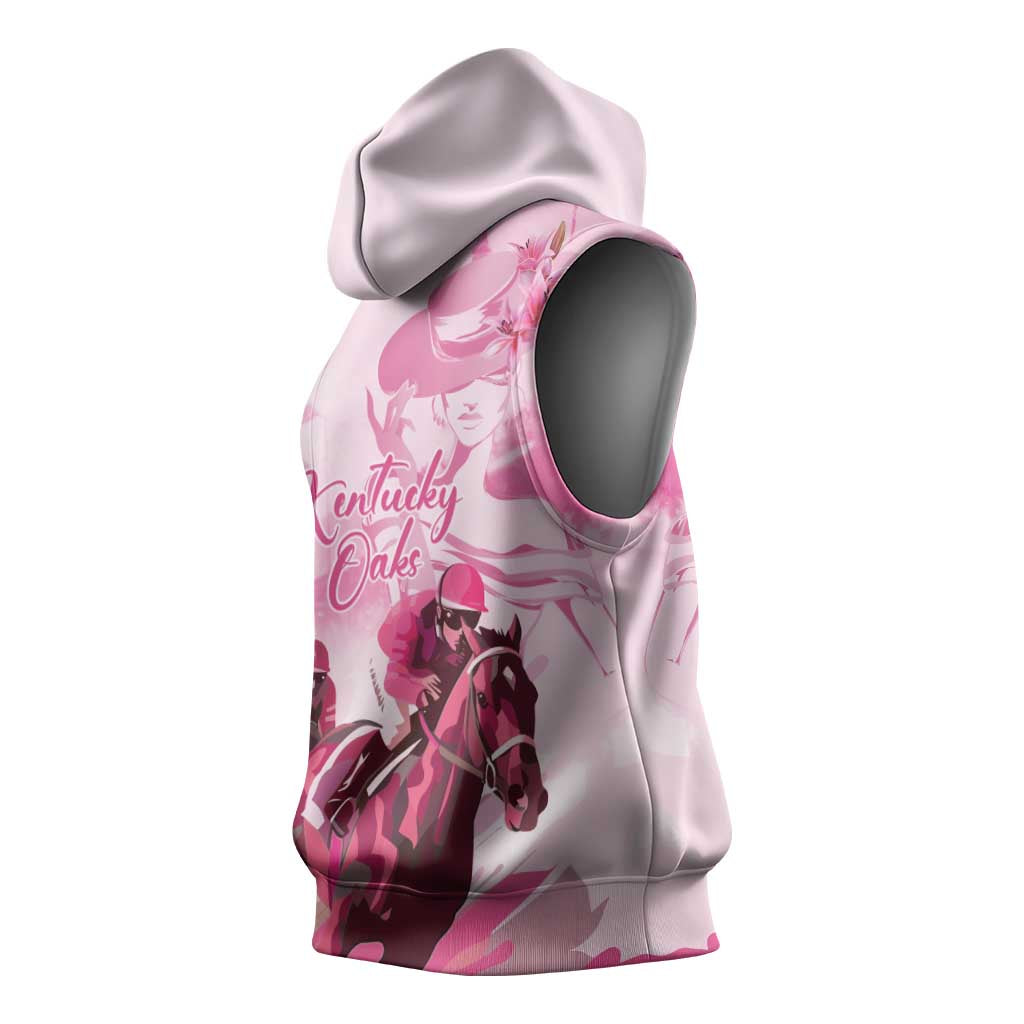 Kentucky Horse Racing Oaks Sleeveless Hoodie Lilies For The Fillies