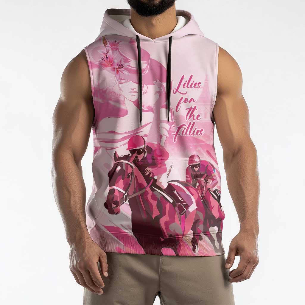 Kentucky Horse Racing Oaks Sleeveless Hoodie Lilies For The Fillies