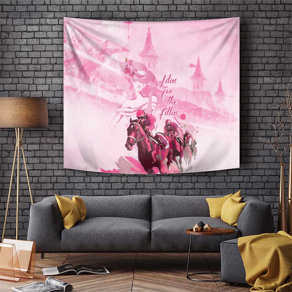 Kentucky Horse Racing Oaks Tapestry Lilies For The Fillies