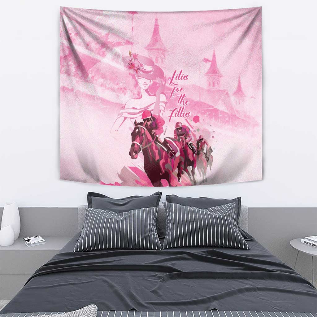Kentucky Horse Racing Oaks Tapestry Lilies For The Fillies