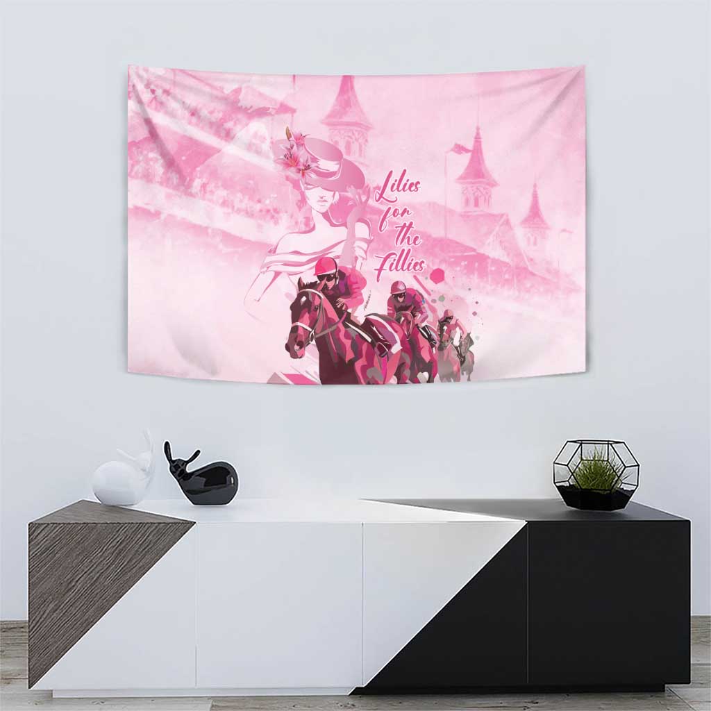 Kentucky Horse Racing Oaks Tapestry Lilies For The Fillies