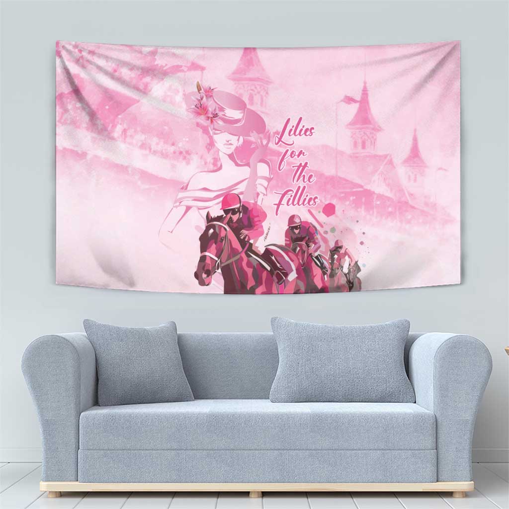 Kentucky Horse Racing Oaks Tapestry Lilies For The Fillies