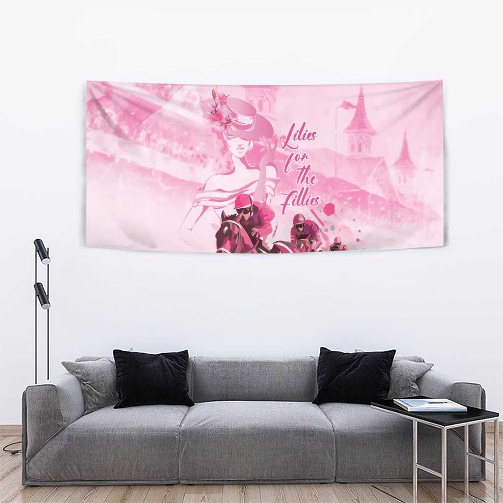 Kentucky Horse Racing Oaks Tapestry Lilies For The Fillies