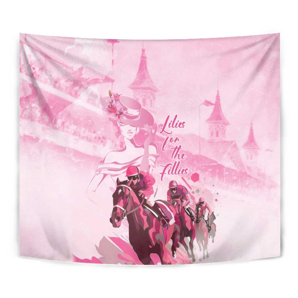 Kentucky Horse Racing Oaks Tapestry Lilies For The Fillies