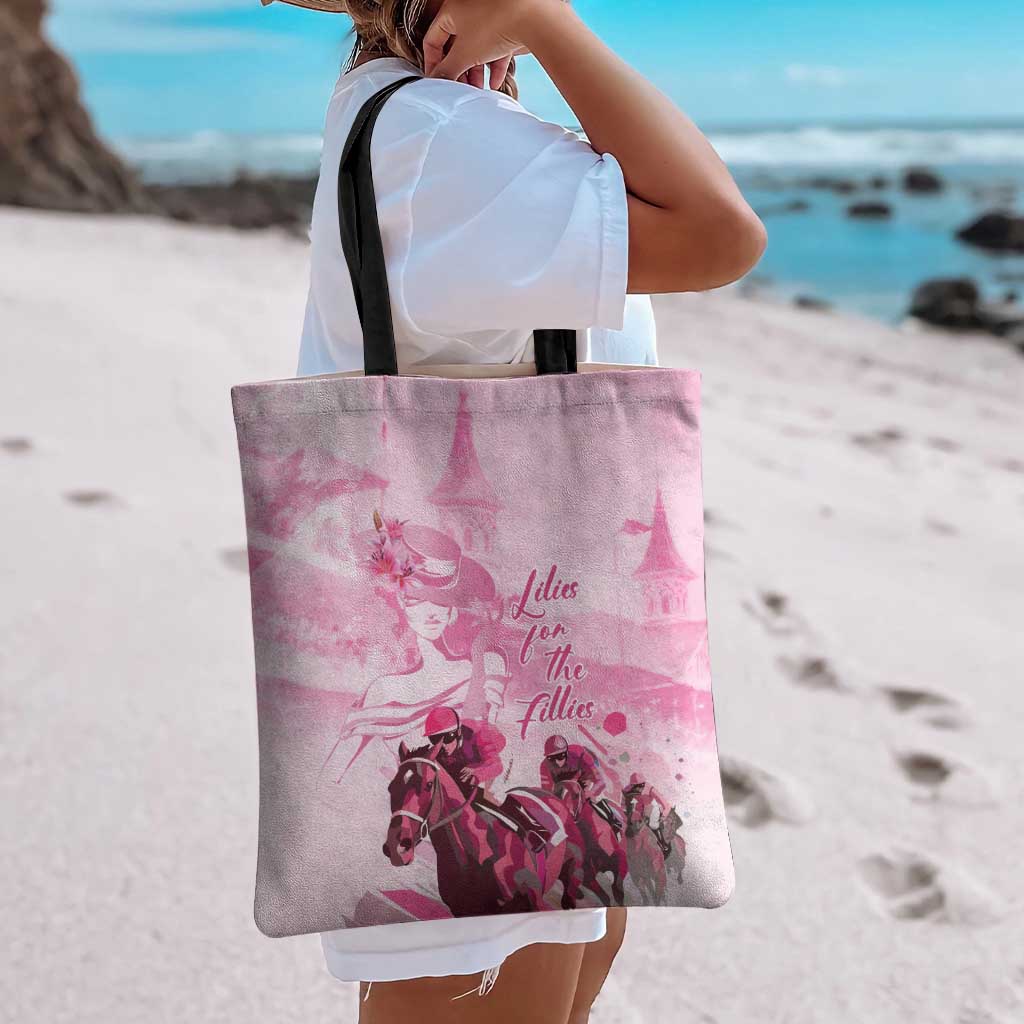 Kentucky Horse Racing Oaks Tote Bag Lilies For The Fillies