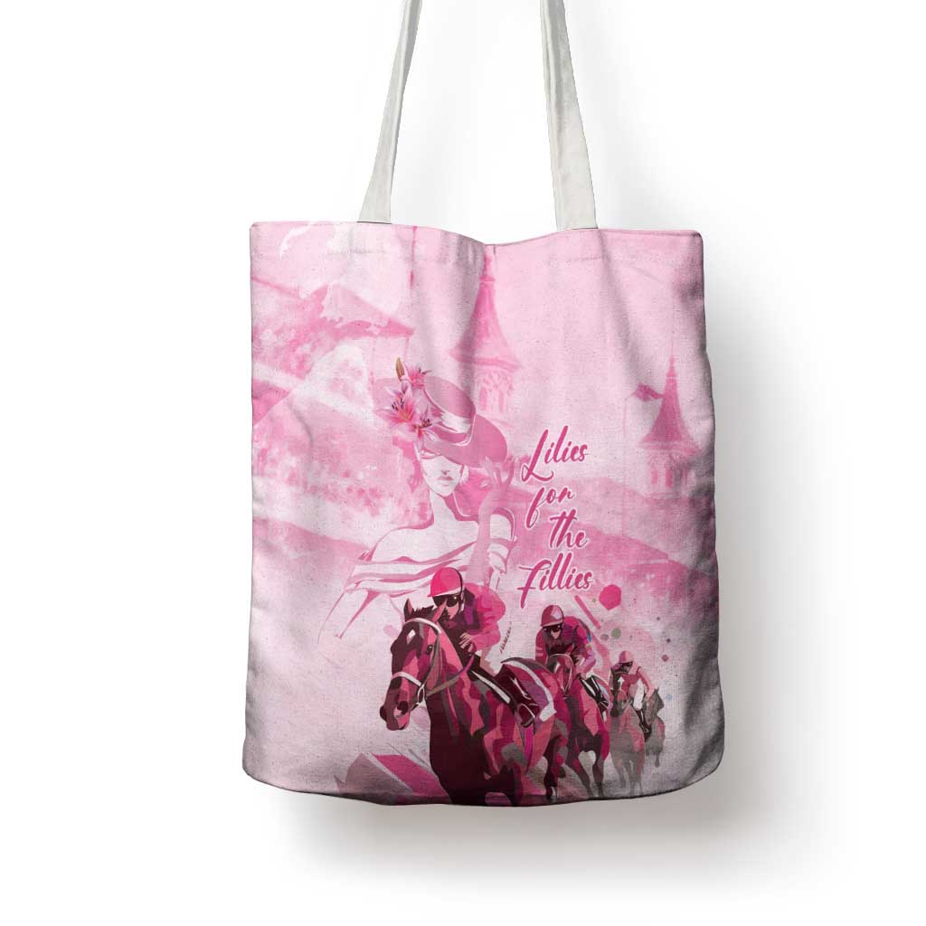 Kentucky Horse Racing Oaks Tote Bag Lilies For The Fillies