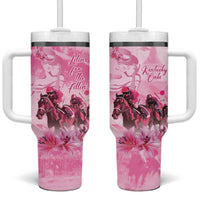Kentucky Horse Racing Oaks Tumbler With Handle Lilies For The Fillies