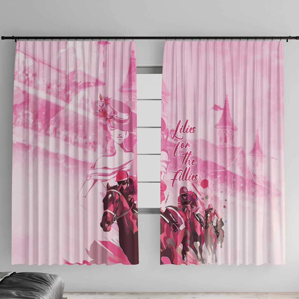 Kentucky Horse Racing Oaks Window Curtain Lilies For The Fillies