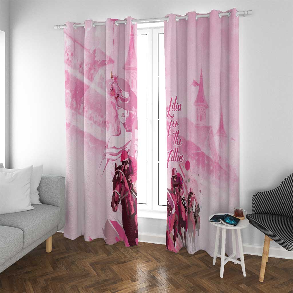 Kentucky Horse Racing Oaks Window Curtain Lilies For The Fillies