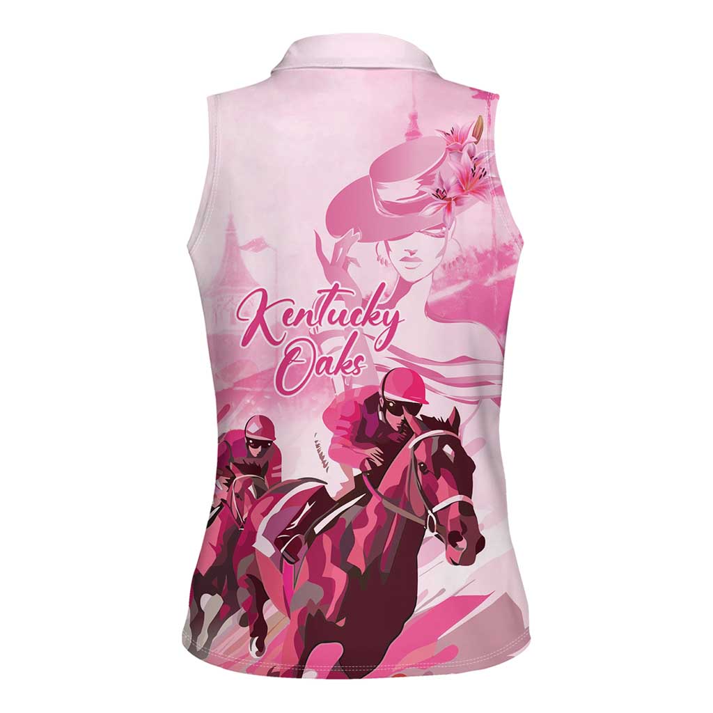 Kentucky Horse Racing Oaks Women Sleeveless Polo Shirt Lilies For The Fillies