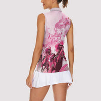 Kentucky Horse Racing Oaks Women Sleeveless Polo Shirt Lilies For The Fillies