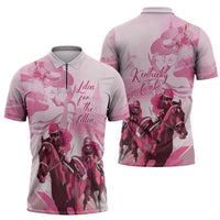 Kentucky Horse Racing Oaks Zipper Polo Shirt Lilies For The Fillies