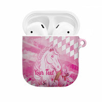Kentucky Horse Racing Oaks Personalized AirPods Case Filly Lily Flowers Pink Out
