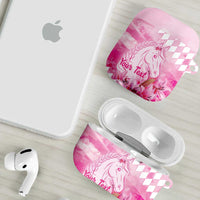Kentucky Horse Racing Oaks Personalized AirPods Case Filly Lily Flowers Pink Out