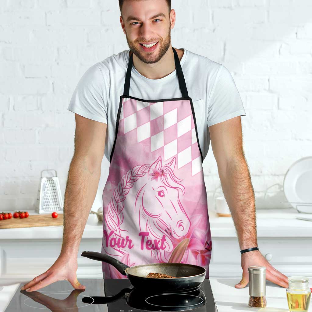 Kentucky Horse Racing Oaks Personalized Apron Filly Lily Flowers Pink Out