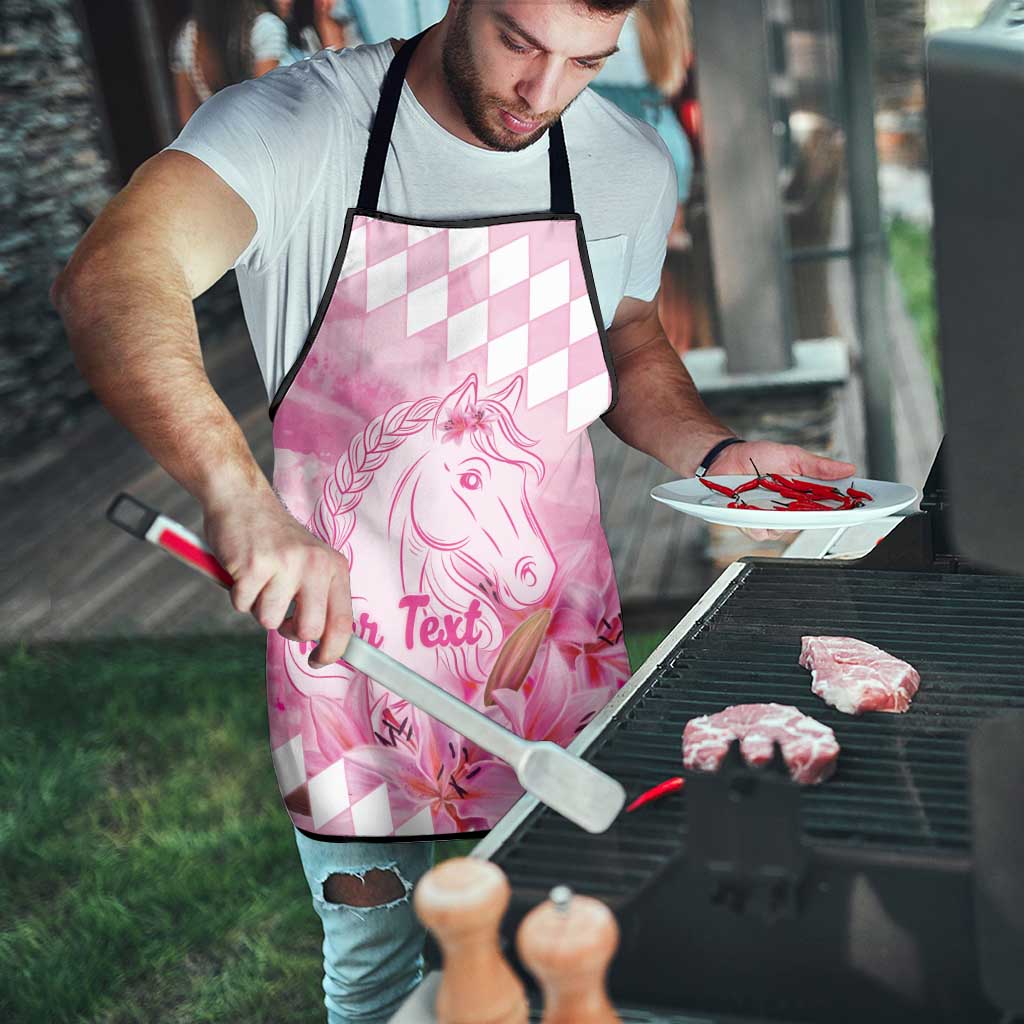 Kentucky Horse Racing Oaks Personalized Apron Filly Lily Flowers Pink Out