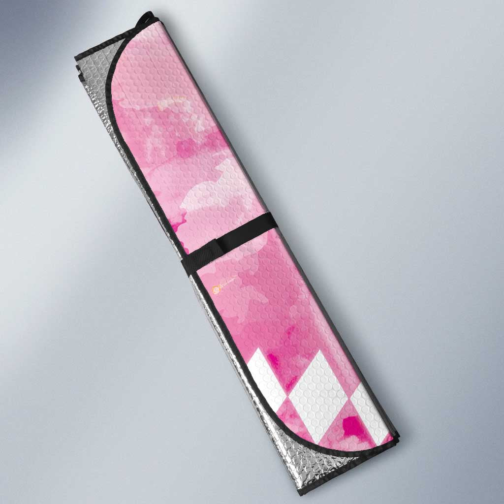 Kentucky Horse Racing Oaks Personalized Auto Sun Shade Filly Lily Flowers Pink Out