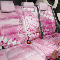 Kentucky Horse Racing Oaks Personalized Back Car Seat Cover Filly Lily Flowers Pink Out