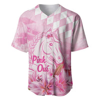 Kentucky Horse Racing Oaks Personalized Baseball Jersey Filly Lily Flowers Pink Out