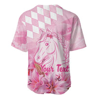 Kentucky Horse Racing Oaks Personalized Baseball Jersey Filly Lily Flowers Pink Out