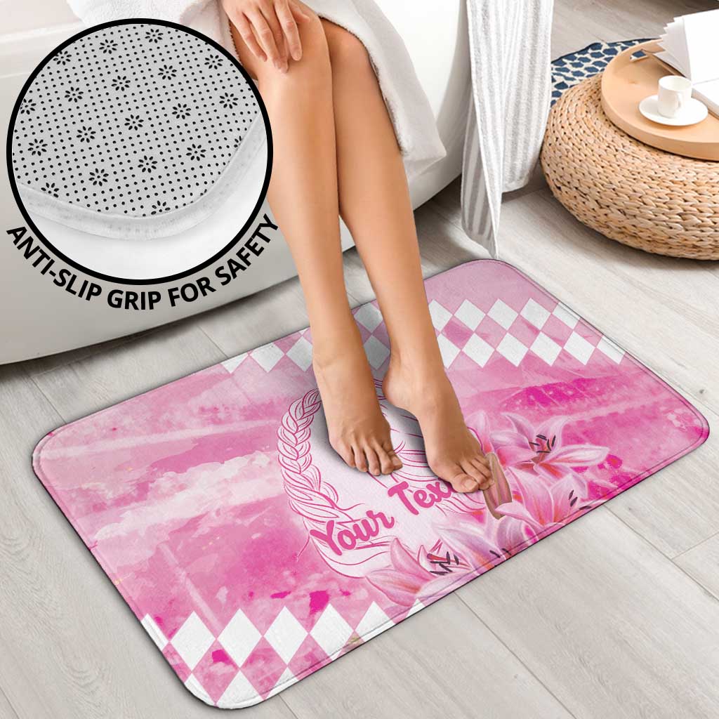 Kentucky Horse Racing Oaks Personalized Bathroom Set Filly Lily Flowers Pink Out