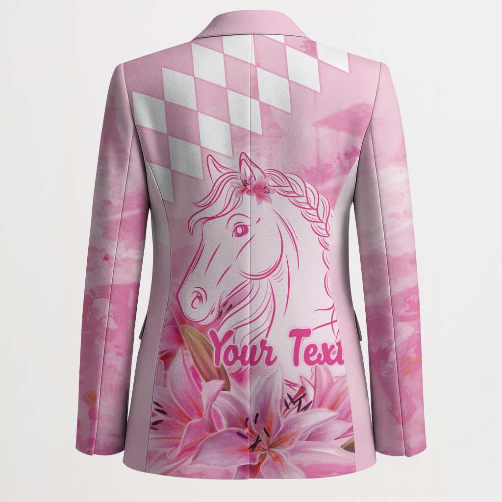 Kentucky Horse Racing Oaks Personalized Blazer Filly Lily Flowers Pink Out