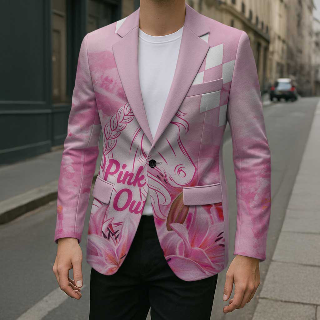 Kentucky Horse Racing Oaks Personalized Blazer Filly Lily Flowers Pink Out
