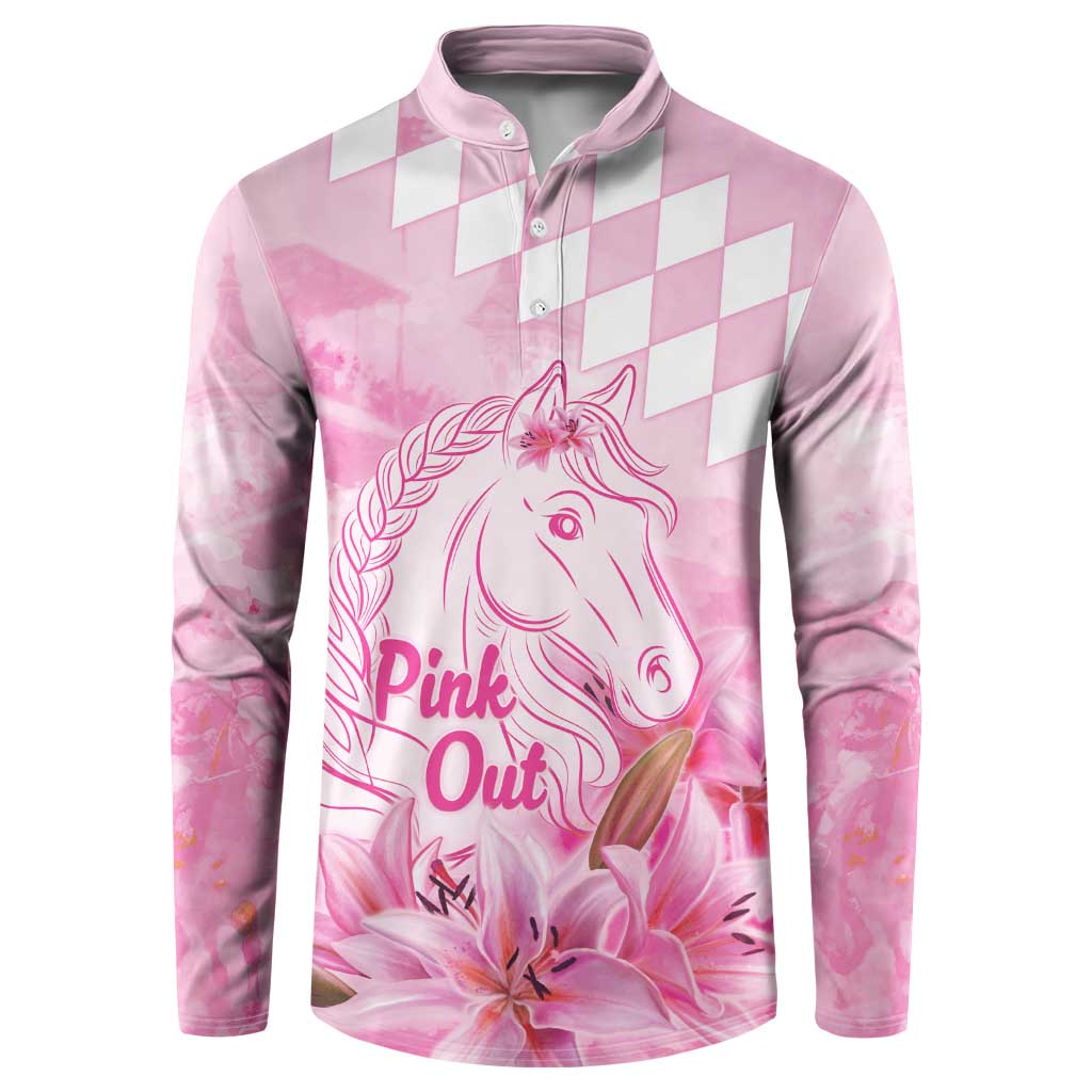Kentucky Horse Racing Oaks Personalized Button Sweatshirt Filly Lily Flowers Pink Out