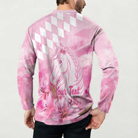 Kentucky Horse Racing Oaks Personalized Button Sweatshirt Filly Lily Flowers Pink Out