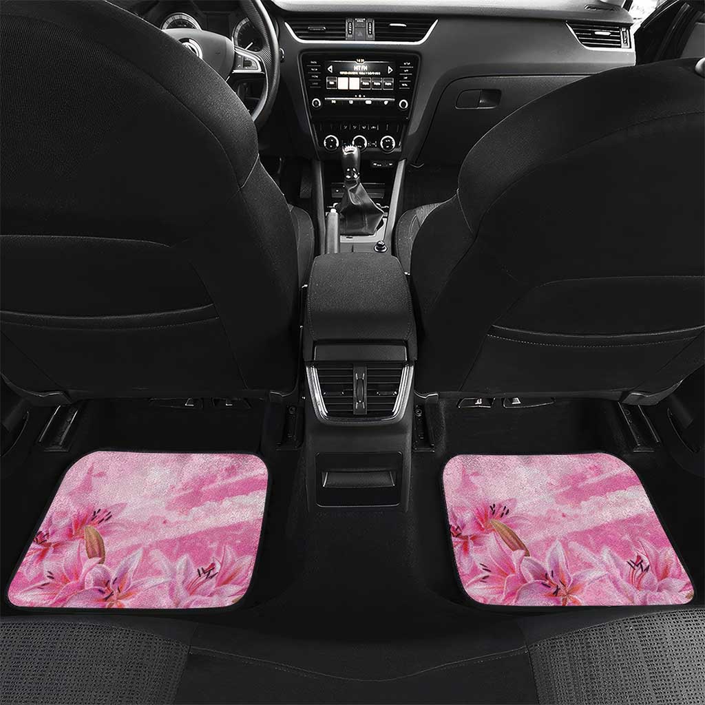Kentucky Horse Racing Oaks Personalized Car Mats Filly Lily Flowers Pink Out