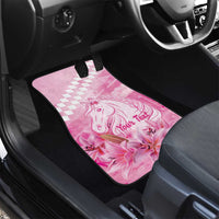 Kentucky Horse Racing Oaks Personalized Car Mats Filly Lily Flowers Pink Out