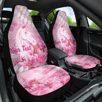 Kentucky Horse Racing Oaks Personalized Car Seat Cover Filly Lily Flowers Pink Out