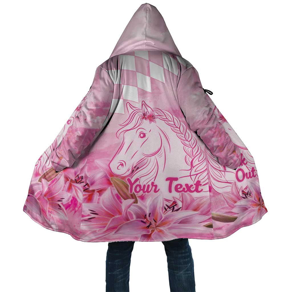 Kentucky Horse Racing Oaks Personalized Cloak Filly Lily Flowers Pink Out