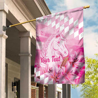 Kentucky Horse Racing Oaks Personalized Garden Flag Filly Lily Flowers Pink Out